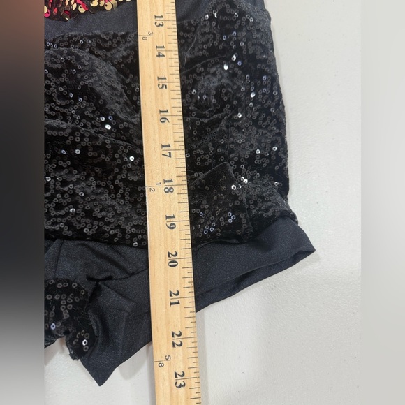 Weissman Dance Costume Sequin Black Sequins Size L Girl - Picture 5 of 5
